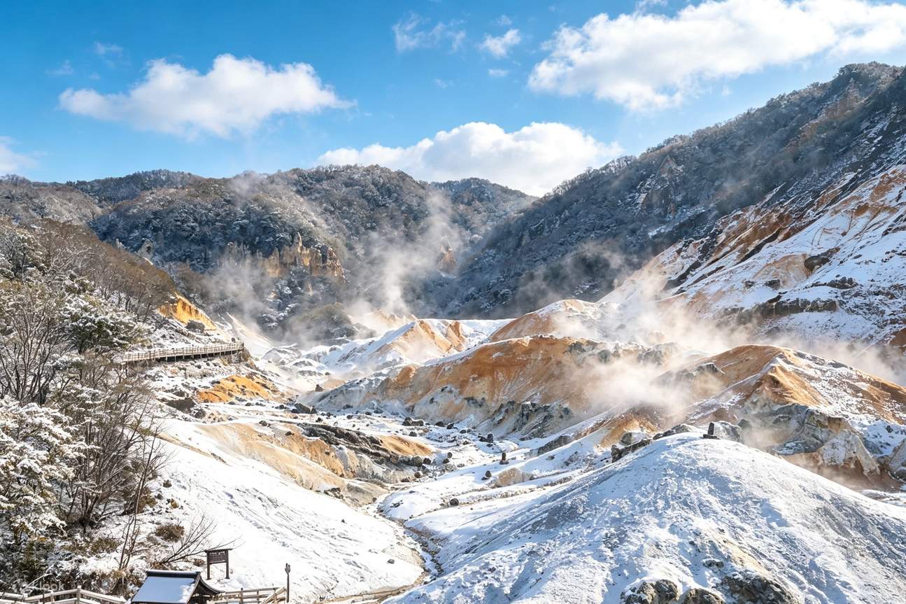 Hokkaido Noboribetsu Classic Tour | Lake Toya & Showa Shinzan Bear